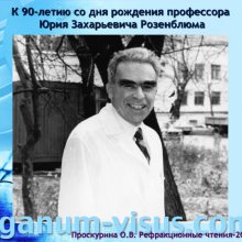 Проскурина О.В. Профессор Ю.З. Розенблюм и отечественная школа оптометрии. История офтальмологии. Портал Орган зрения www.organum-visus.com